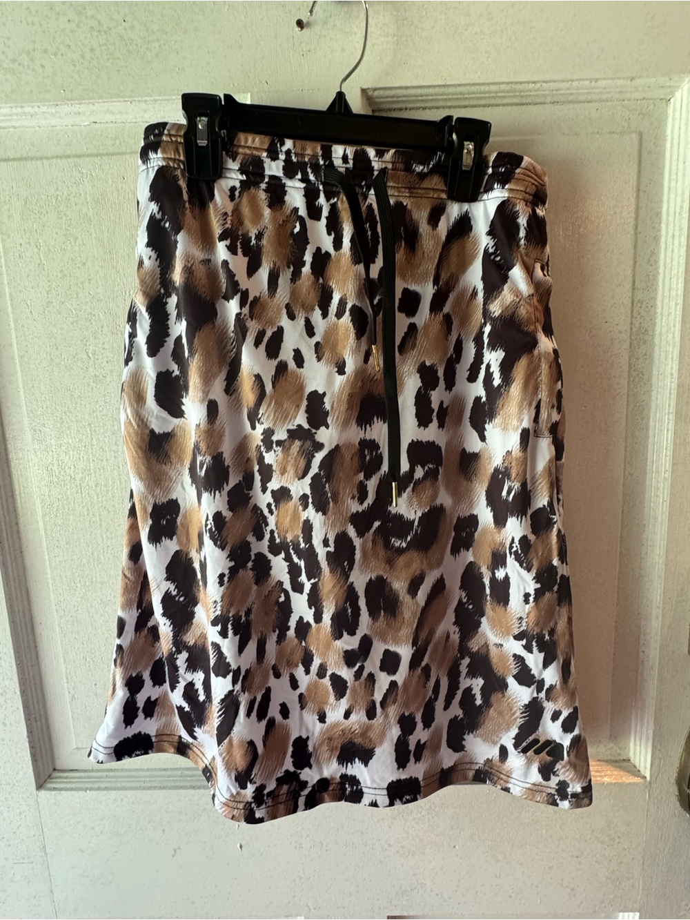 Leopard Print A-Line Skort